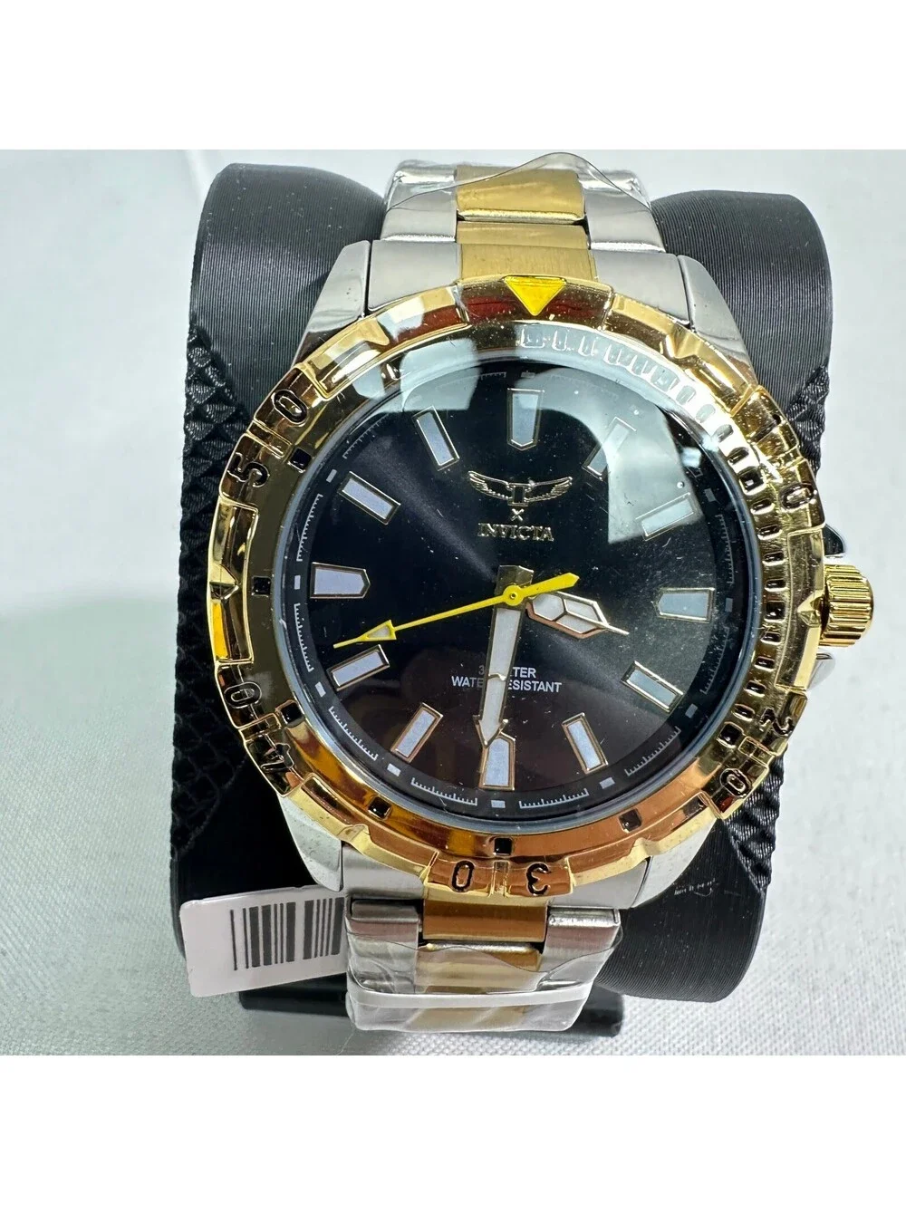 Invicta Mens Two-Tone Stainless Steel Watch Black Dial 69037